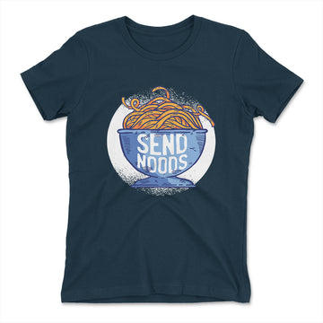 Send Noods Womens T-Shirt in Midnight Navy color